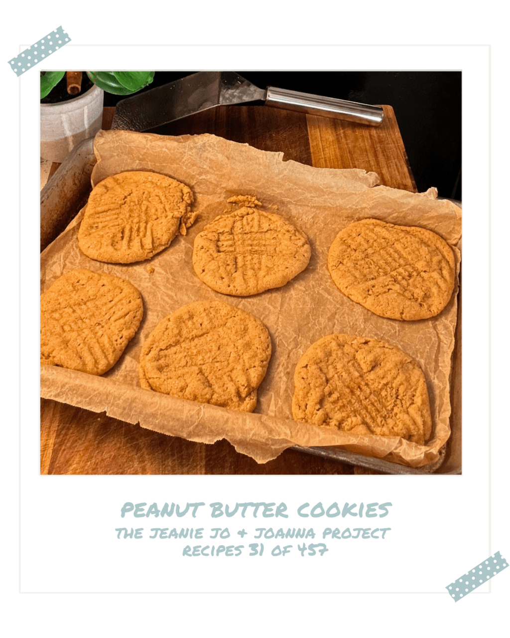 The Jeanie Jo & Joanna Project Recipe 31 of 457: Peanut Butter&nbsp;Cookies