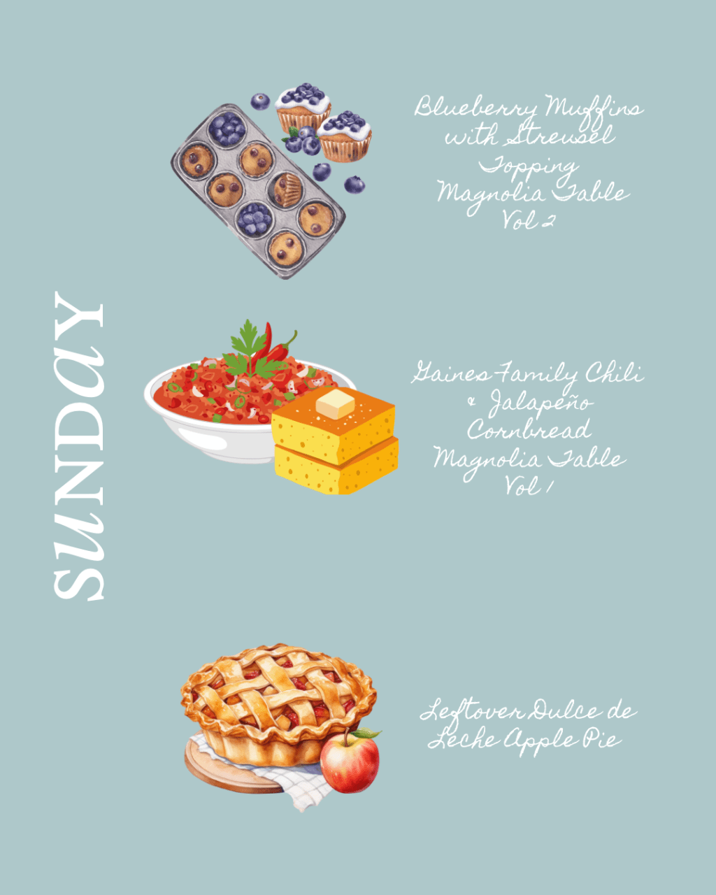 Sunday, October 26, 2025&nbsp;Menu