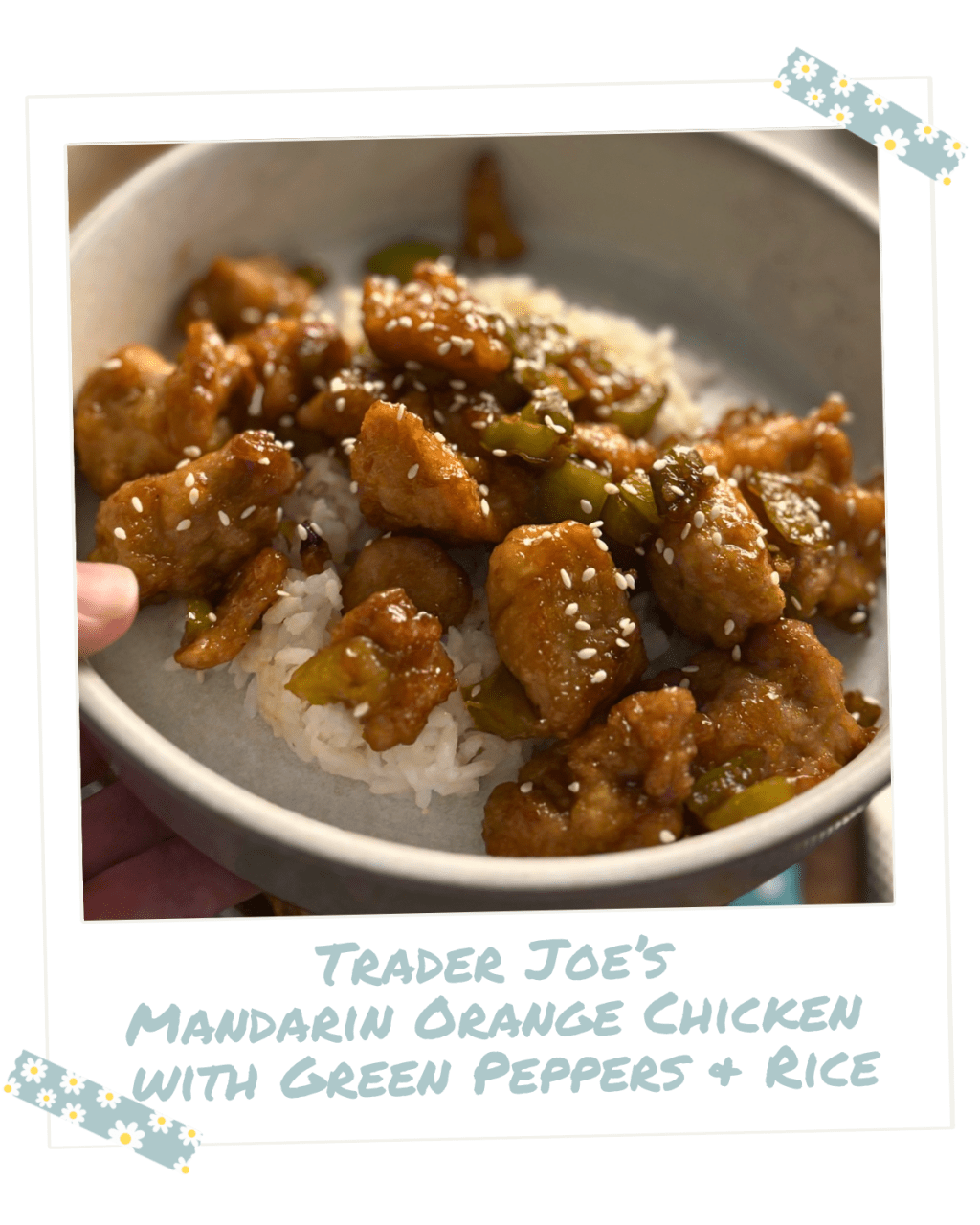 Trader Joe’s Mandarin Orange Chicken with Green Peppers and&nbsp;Rice