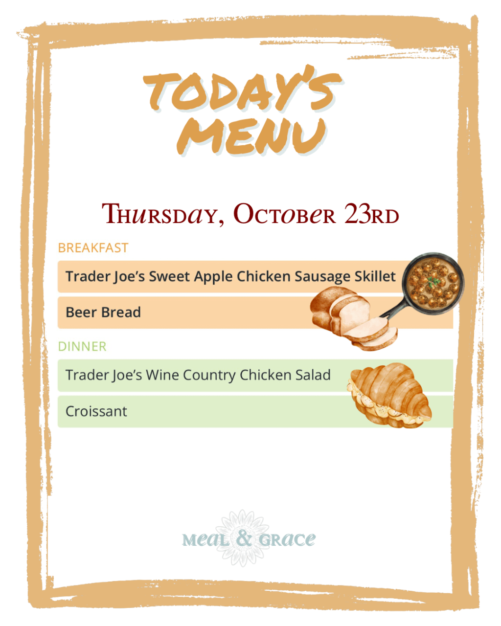 Thursday, October 23, 2025&nbsp;Menu